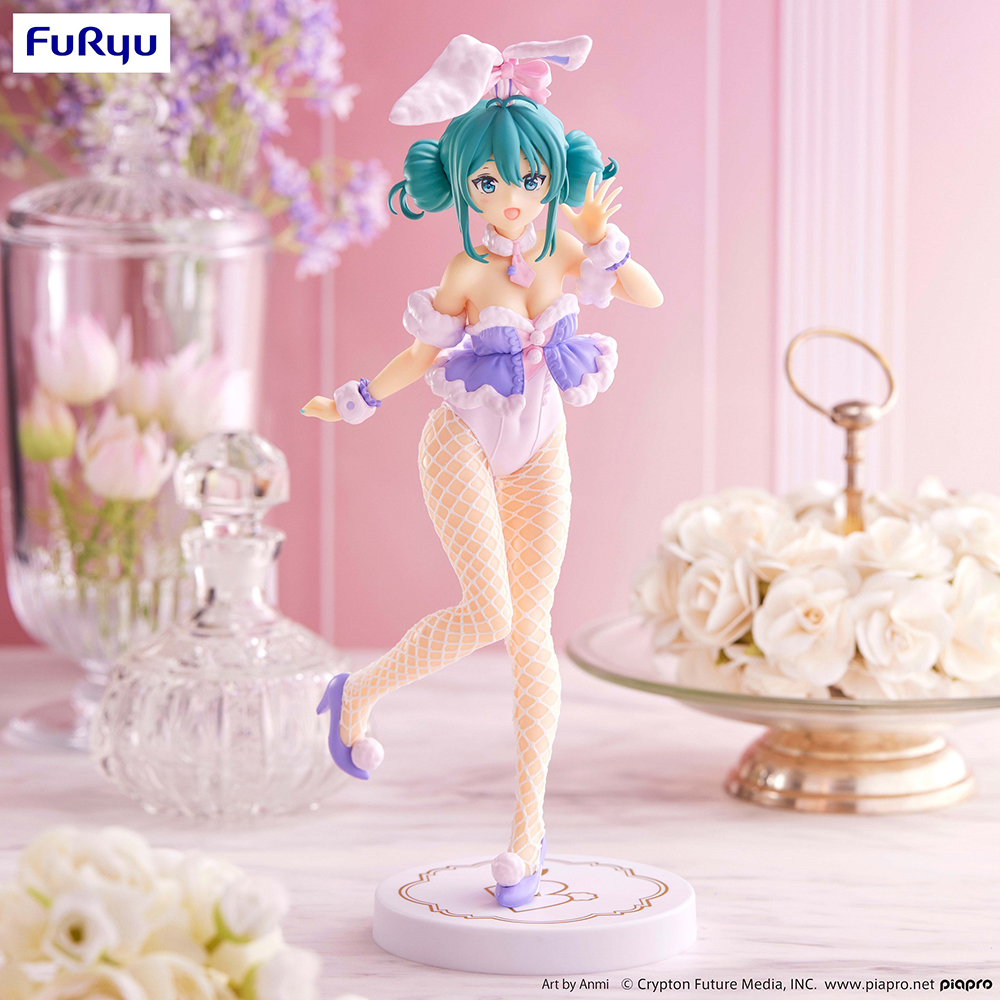 Hatsune Miku BiCute Bunnies Figure -White Rabbit Purple Color ver