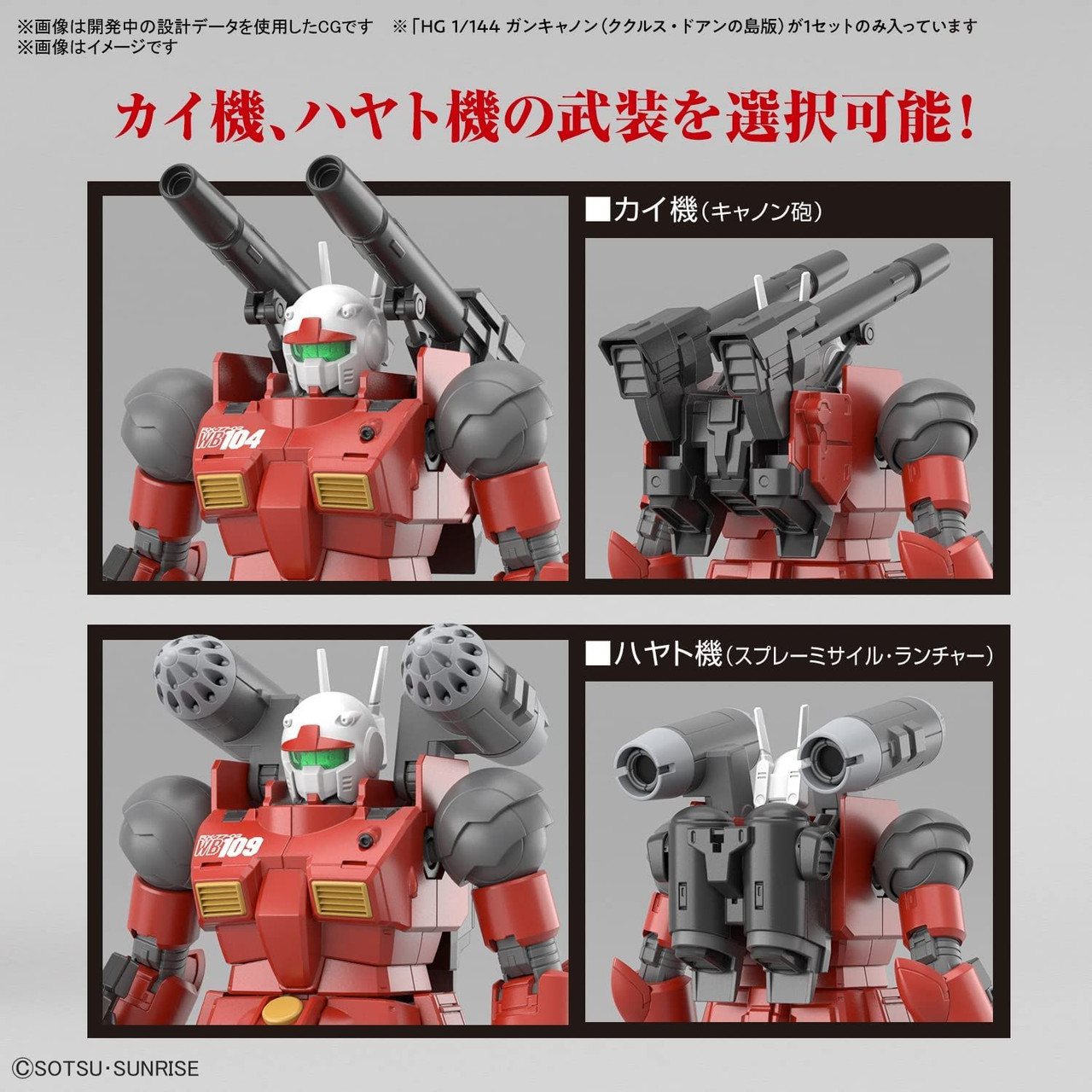 Gundam HG 1/144 Mobile Suit Gundam Guncannon Cucuruz Doan's