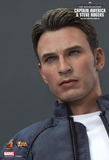 Hot Toys 1/6 MMS243 Captain America: The Winter Soldier - Captain America & Steve Rogers Set