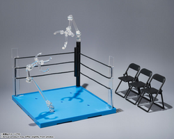 TAMASHII NATIONS TAMASHII STAGE ACT RING CORNER (NEUTRAL) & FOLDING CHAIR SET for S. H. Figuarts