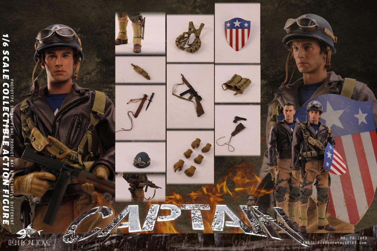 Fish Bone Toys 1/6 America World War II Captain WWII FB-Z013 