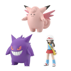 Bandai Candy Pokemon Scale World Leaf Clefable Gengar Kanto