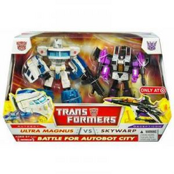Transformers Classic Battle for Autobot City - Ultra Magnus vs Skywarp