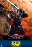 Hot Toys 1/6 TMS020 - Star Wars The Clone Wars - Anakin Skywalker and Stap