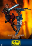 Hot Toys 1/6 TMS020 - Star Wars The Clone Wars - Anakin Skywalker and Stap