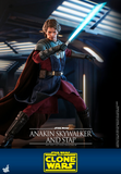 Hot Toys 1/6 TMS020 - Star Wars The Clone Wars - Anakin Skywalker and Stap