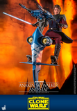 Hot Toys 1/6 TMS020 - Star Wars The Clone Wars - Anakin Skywalker and Stap
