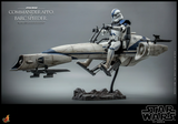 Hot Toys 1/6 TMS076 Star Wars: The Clone Wars Clone Commander Appo and BARC Speeder
