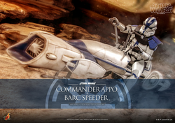 Hot Toys 1/6 TMS076 Star Wars: The Clone Wars Clone Commander Appo and BARC Speeder