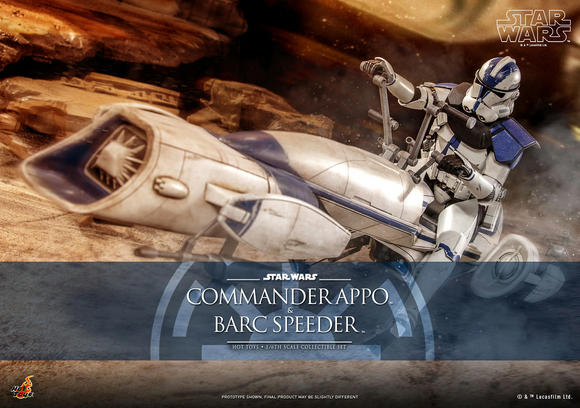 Hot Toys 1/6 TMS076 Star Wars: The Clone Wars Clone Commander Appo and BARC Speeder