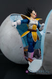 Xavier Cal Custom S. H. Figuarts Dragon Ball Z Sayian Saga - Vegeta + Sayian Pod & Diorama Set