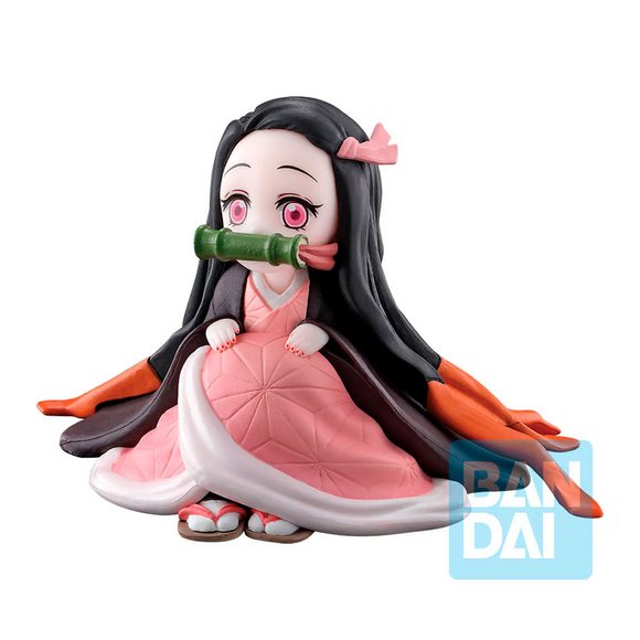 Bandai Spirits Ichibansho Figure - Demon Slayer: Kimetsu no Yaiba Kamado (Shake The Sword Burn Your Heart) Became Smaller Nezuko Kamado